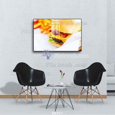 File tranh File tranh phòng ăn đồ ăn nhanh DA957 (gốc) chủ đề trừu tượng