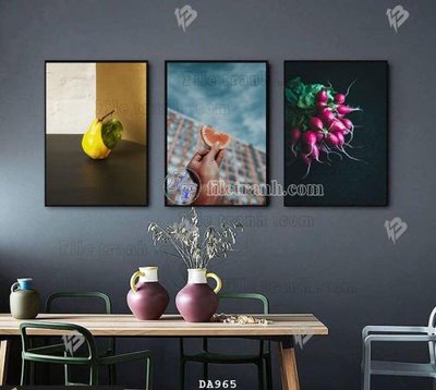 File gốc File tranh phòng ăn đồ ăn nhanh DA965 (in lụa) chi tiết cao