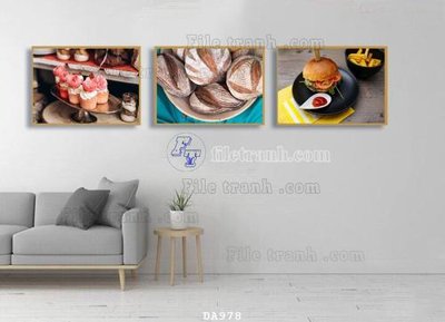 Tải file PSD File tranh phòng ăn đồ ăn nhanh DA978 (nguyên layer) để in