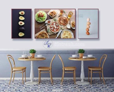 File gốc File tranh phòng ăn đồ ăn nhanh DA989 (in lụa) tranh phong thủy