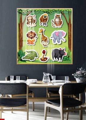 File gốc File gốc in bộ tranh decor treo tường đẹp hoa 5d DC1003 (PNG) không nền chất lượng