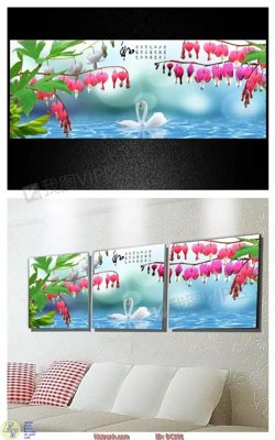Download file gốc Tranh treo hiện đại DC101 (in lụa) tranh 3D
