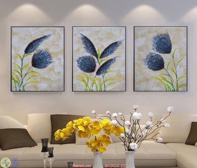 Mua file ảnh gốc Tranh bộ ba lau tím DC121 (chất lượng cao)