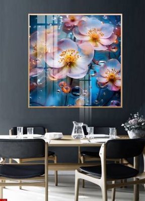 File gốc File gốc in bộ tranh decor treo tường đẹp hoa 5d DC1275 (in tráng gương) nghệ thuật