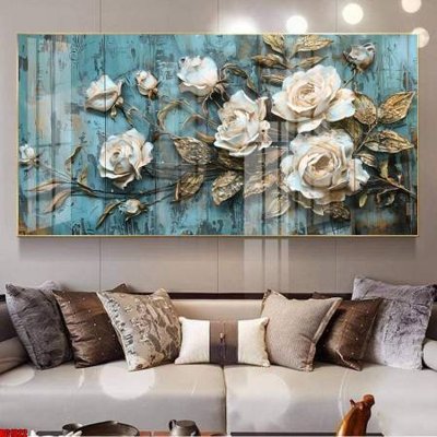 Chi tiết file ảnh File gốc in bộ tranh decor treo tường đẹp hoa 5d DC1322 sắc nét