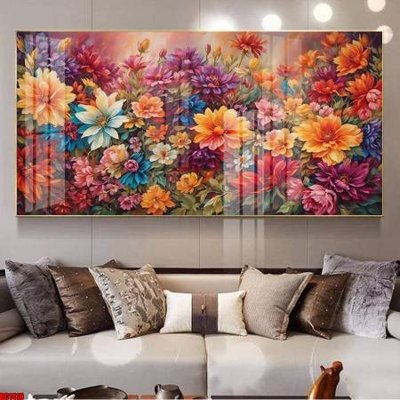 File tranh File gốc in bộ tranh decor treo tường đẹp hoa 5d DC1416 (ảnh gốc) in trần xuyên sáng