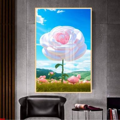 Ảnh gốc File gốc in bộ tranh decor treo tường đẹp hoa 5d DC1417 (độ nét cao) in tráng gương