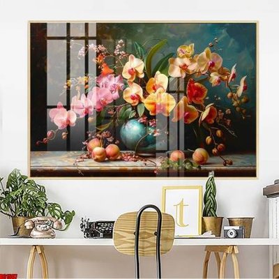 File ảnh File gốc in bộ tranh decor treo tường đẹp hoa 5d DC1507 (gốc) in PP, decal