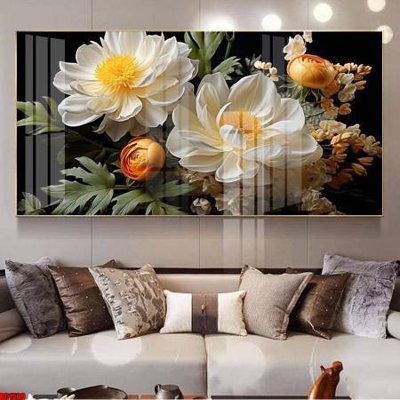 Tải file File gốc in bộ tranh decor treo tường đẹp hoa 5d DC1529 (PSD) cho in tranh 3D