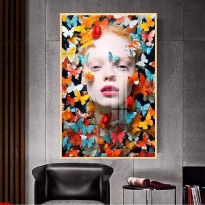 Download file gốc File gốc in bộ tranh decor treo tường đẹp hoa 5d DC1536 (in lụa) tranh 3D