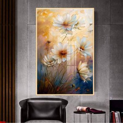 Ảnh gốc File gốc in bộ tranh decor treo tường đẹp hoa 5d DC1547 (độ nét cao) in tráng gương