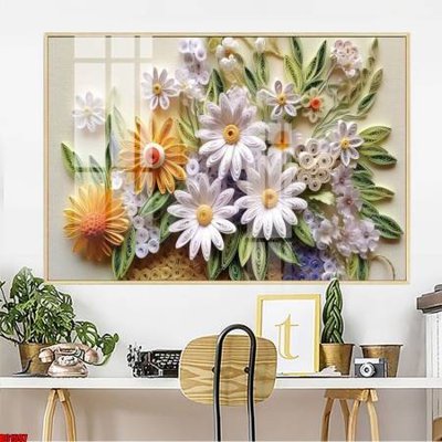 File PSD in ấn File gốc in bộ tranh decor treo tường đẹp hoa 5d DC1597 (chất lượng cao)