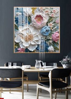 Mua file tranh gốc File gốc in bộ tranh decor treo tường đẹp hoa 5d DC1598 tại Filetranh.com