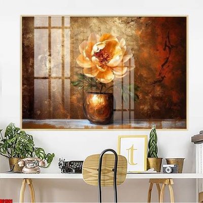 File tranh gốc File gốc in bộ tranh decor treo tường đẹp hoa 5d DC1681 chủ đề hiện đại