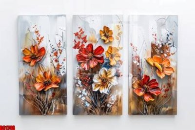 File gốc File gốc in bộ tranh decor treo tường đẹp hoa 5d DC1748 (PSD/TIFF) độ phân giải cao