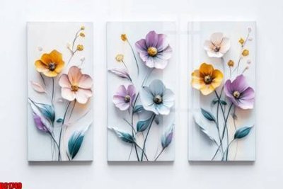 File in trần File gốc in bộ tranh decor treo tường đẹp hoa 5d DC1749 (bản gốc) mây trời