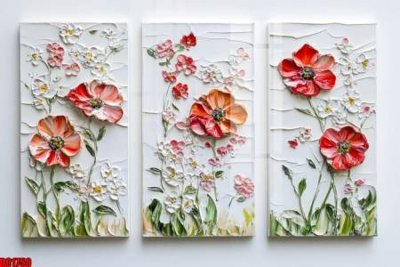 Tải file File gốc in bộ tranh decor treo tường đẹp hoa 5d DC1750 (ảnh gốc) in gạch men