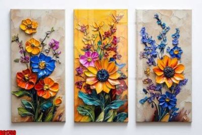 File ảnh File gốc in bộ tranh decor treo tường đẹp hoa 5d DC1759 (gốc) cho trang trí nội thất