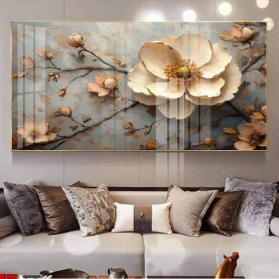 File tranh in trần 3D File gốc in bộ tranh decor treo tường đẹp hoa 5d DC1823 (ảnh gốc)