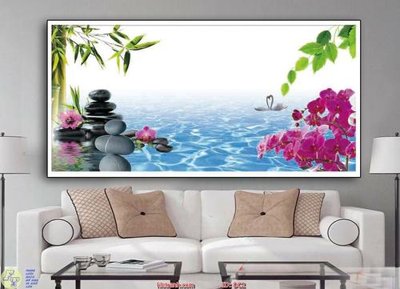 Download file Tranh treo hoa lan tím DC2 (gốc) in mica bàn thờ