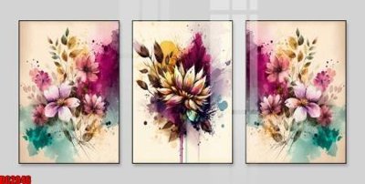 File tranh ảnh gốc File gốc in bộ tranh decor treo tường đẹp hoa 5d DC2046 dùng cho in khổ lớn