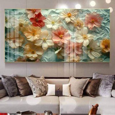 File gốc File gốc in bộ tranh decor treo tường đẹp hoa 5d DC2152 (trang trí) cho phòng khách