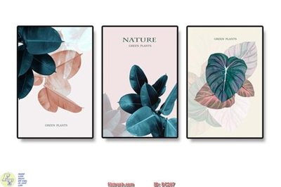 File in lụa Tranh lá nhiệt đới DC267 (chất lượng cao) Tranh lá nhiệt đới DC267