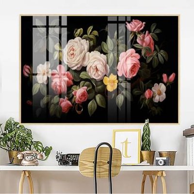 File ảnh File gốc in bộ tranh decor treo tường đẹp hoa 5d DC2725 (gốc) in standee