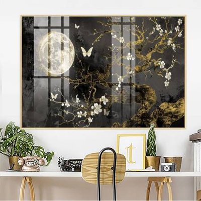 File tranh File gốc in bộ tranh decor treo tường đẹp hoa 5d DC2841 (ảnh gốc) in trần xuyên sáng