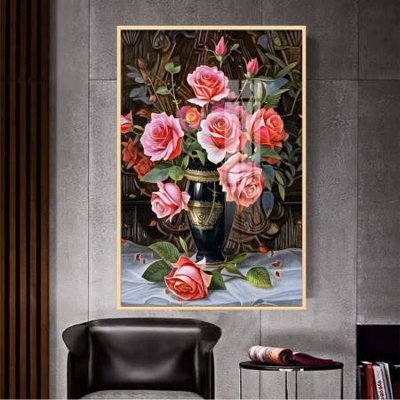 File gốc File gốc in bộ tranh decor treo tường đẹp hoa 5d DC2922 (in mica) cắt laser