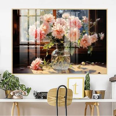 File in mica File gốc in bộ tranh decor treo tường đẹp hoa 5d DC3007 (bản gốc) làm vách ngăn