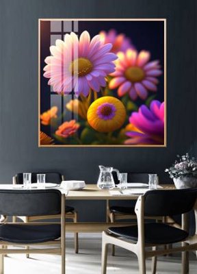 Hình ảnh file gốc File gốc in bộ tranh decor treo tường đẹp hoa 5d DC3196 cho in UV