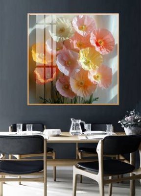 File tranh File gốc in bộ tranh decor treo tường đẹp hoa 5d DC3198 (bản gốc) treo phòng ăn