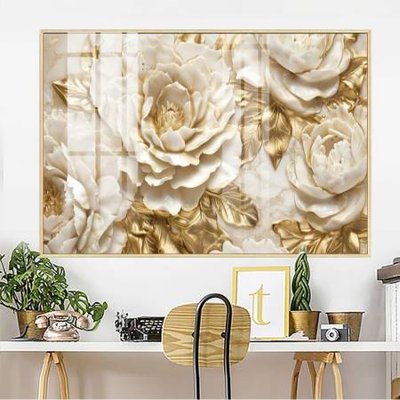 File gốc File gốc in bộ tranh decor treo tường đẹp hoa 5d DC3294 (in lụa) tranh mã đáo