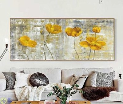 Download file gốc Tranh hoa vàng DC329 (in mica) trang trí