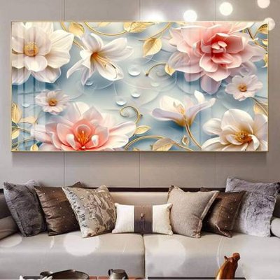 File tranh File gốc in bộ tranh decor treo tường đẹp hoa 5d DC3368 (ảnh gốc) độc quyền