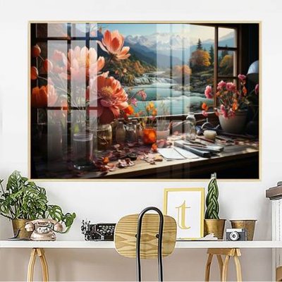 File ảnh File gốc in bộ tranh decor treo tường đẹp hoa 5d DC3418 (gốc) trang trí khách sạn