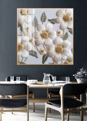 File gốc File gốc in bộ tranh decor treo tường đẹp hoa 5d DC3481 (in lụa) trang trí tường