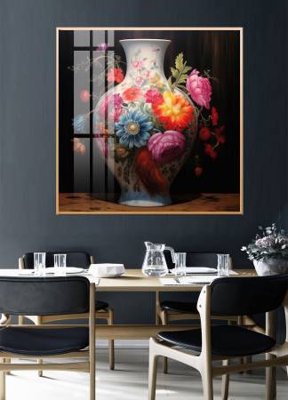 File in mica File gốc in bộ tranh decor treo tường đẹp hoa 5d DC3504 (bản gốc) làm vách ngăn