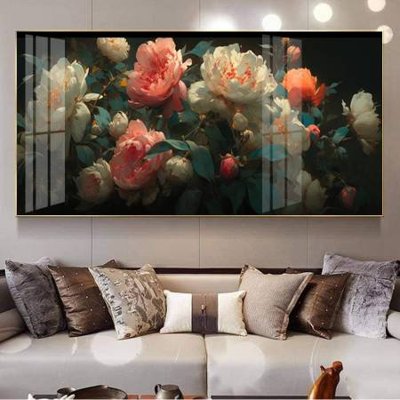 File tranh gốc in trần nhà File gốc in bộ tranh decor treo tường đẹp hoa 5d DC3539 3D