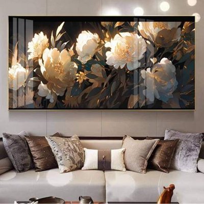 File gốc File gốc in bộ tranh decor treo tường đẹp hoa 5d DC3570 (in lụa) tranh mã đáo