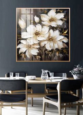 File tranh File gốc in bộ tranh decor treo tường đẹp hoa 5d DC3762 (bản gốc) treo quán cafe