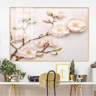 Ảnh gốc File gốc in bộ tranh decor treo tường đẹp hoa 5d DC3765 (độ nét cao) in tráng gương