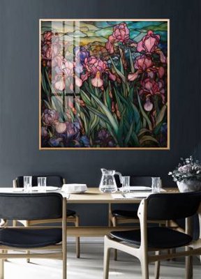 File tranh File gốc in bộ tranh decor treo tường đẹp hoa 5d DC3788 (ảnh gốc) in trần xuyên sáng