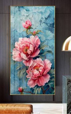 Hình ảnh file gốc File gốc in bộ tranh decor treo tường đẹp hoa 5d DC3815 cho in UV