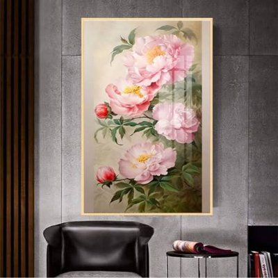 Download file File gốc in bộ tranh decor treo tường đẹp hoa 5d DC3818 (gốc) in mica bàn thờ