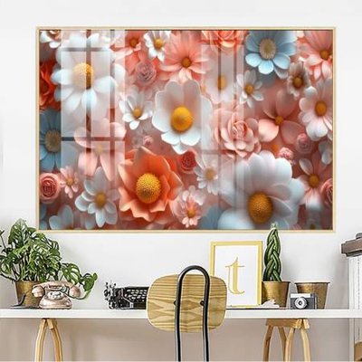 Download file File gốc in bộ tranh decor treo tường đẹp hoa 5d DC4055 (chất lượng in ấn)