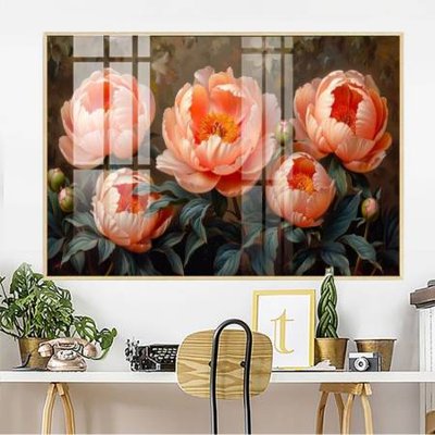 File tranh gốc File gốc in bộ tranh decor treo tường đẹp hoa 5d DC4064 (bản quyền) file PSD