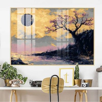 File gốc File gốc in bộ tranh decor treo tường đẹp hoa 5d DC4085 (in lụa) tranh thuận buồm