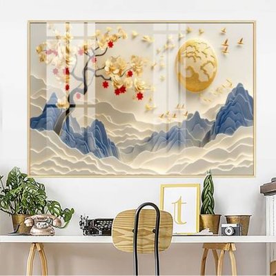 File gốc File gốc in bộ tranh decor treo tường đẹp hoa 5d DC4225 (phong cách) cổ điển